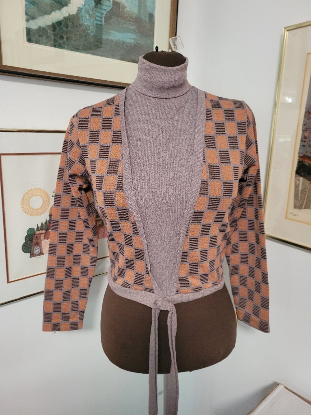 Vintage 70's Zipper Back Crop Top Authentic